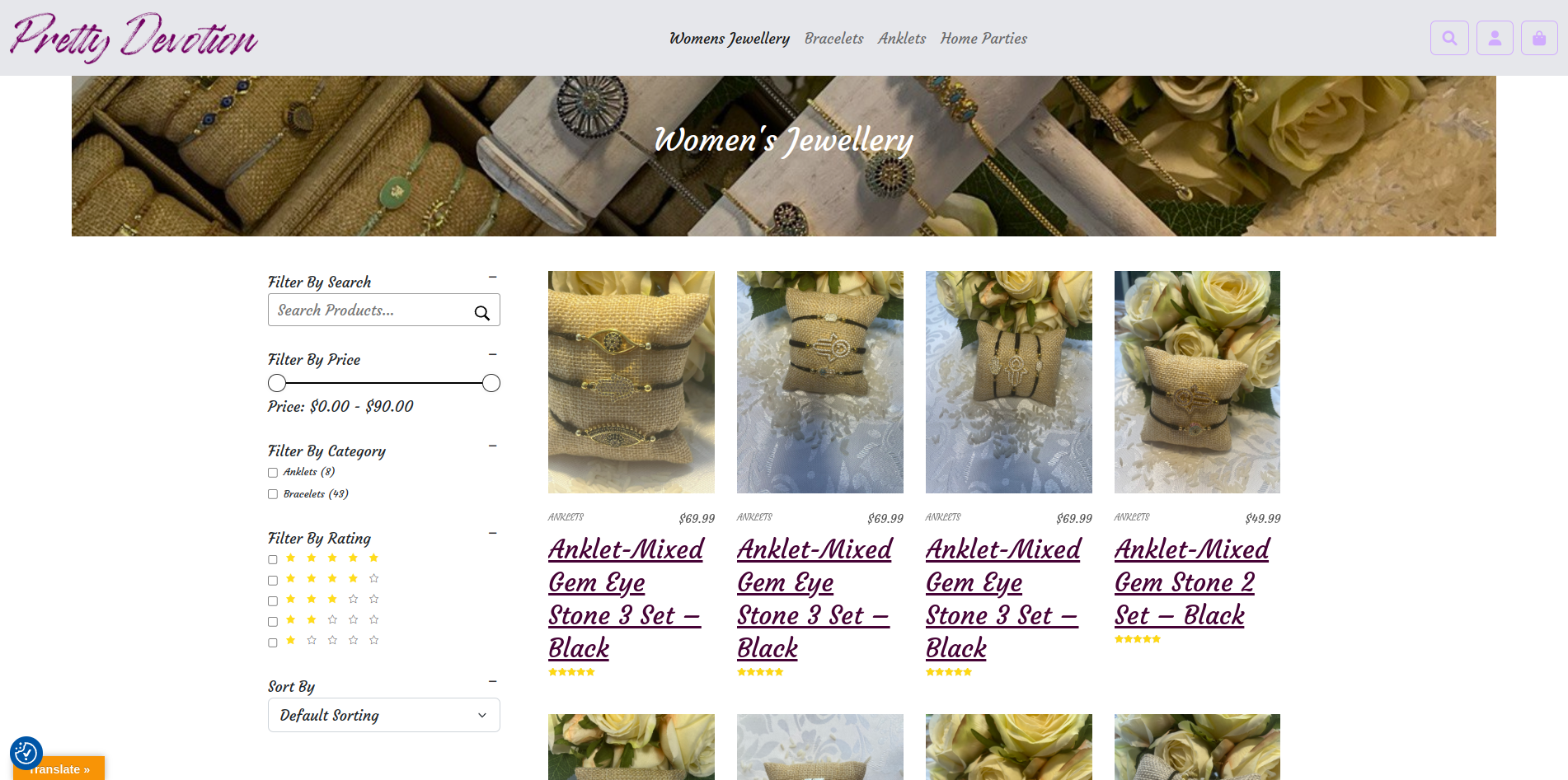 Custom e-commerce websites